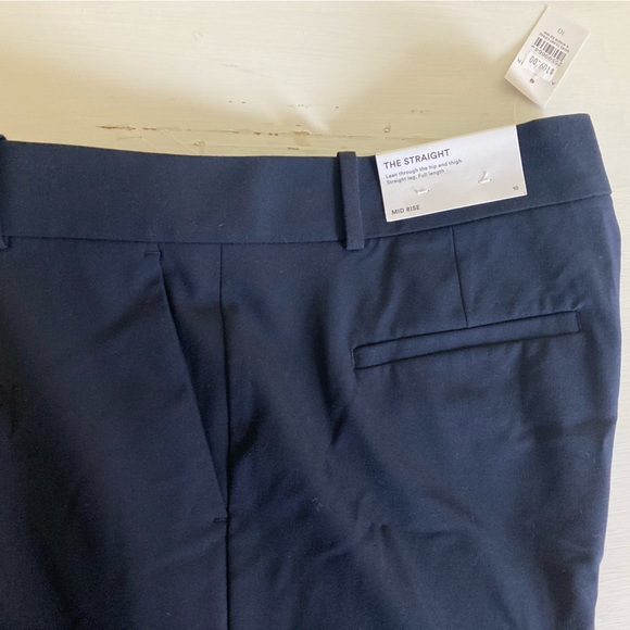 Ann Taylor The Straight Pant in Seasonless Stretch Deep Navy Sky NWT Size 10 - Picture 8 of 8